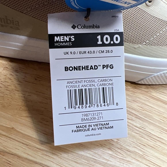 Columbia Bonehead PFG Boating Shoes Men's 10 Water Beige Fishing Sneakers - Picture 9 of 11